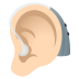 🦻🏻 ear with hearing aid: light skin tone display on JoyPixels